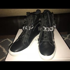 Black Chained High Tops